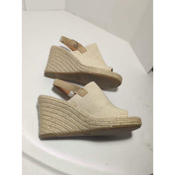 Women's Toms Monica Slingback Wedge, Size 9- Tan/Cream - Picture 4 of 6